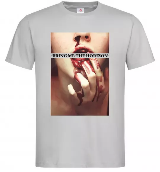 Мужская футболка Bring me the Horizon bloodlust Серый фото