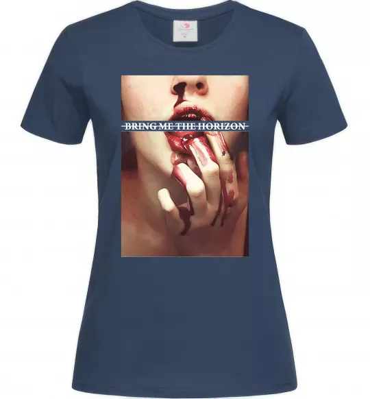 Жіноча футболка Bring me the Horizon bloodlust Темно-синій фото