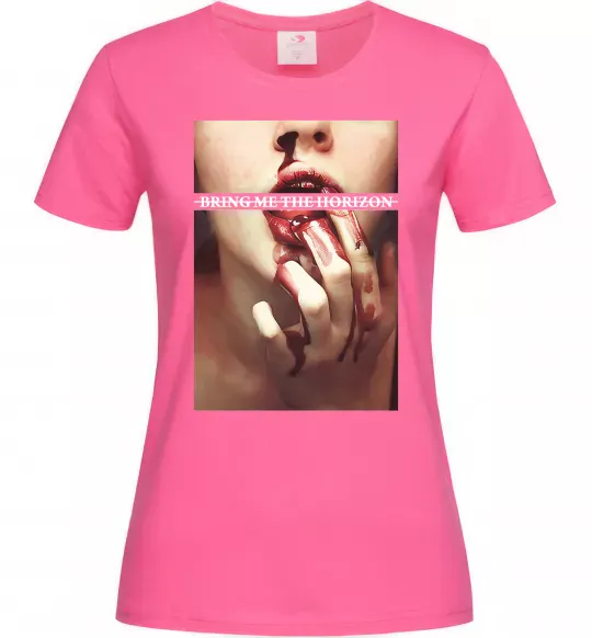 Жіноча футболка Bring me the Horizon bloodlust Яскраво-рожевий фото