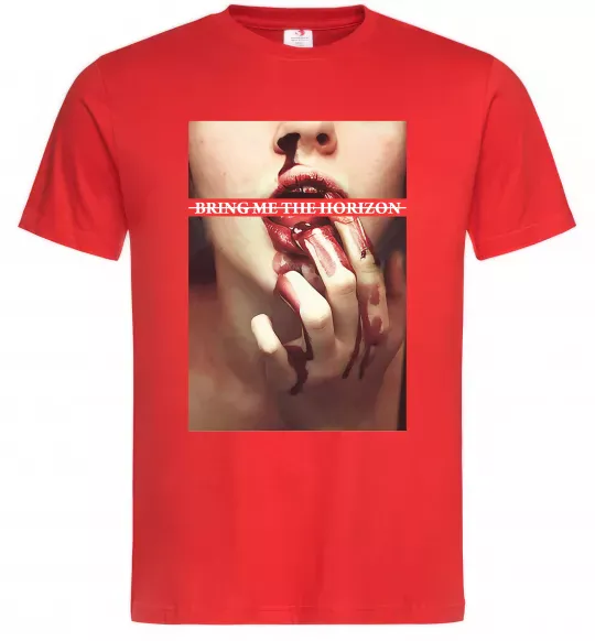 Мужская футболка Bring me the Horizon bloodlust Красный фото