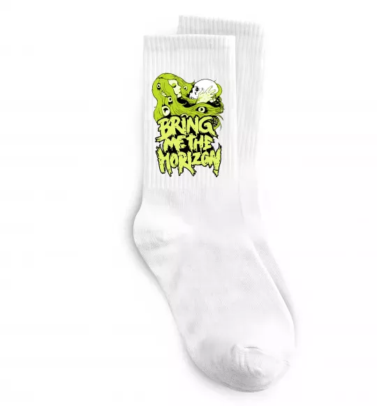 Носки Bring me the Horizon toxic Белый фото