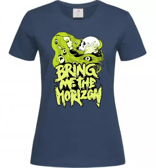 Жіноча футболка Bring me the Horizon toxic Темно-синій фото