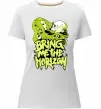 Женская премиум футболка Bring me the Horizon toxic Белый фото