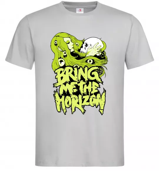 Мужская футболка Bring me the Horizon toxic Серый фото