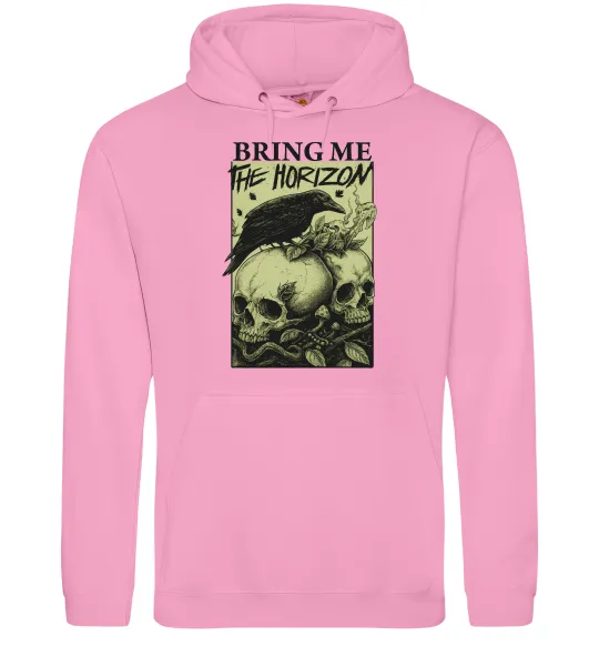 Чоловіча толстовка (худі) Bring me the Horizon черепи Рожевий фото