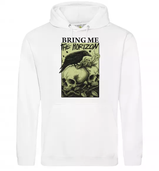 Жіноча толстовка (худі) Bring me the Horizon черепи Білий фото