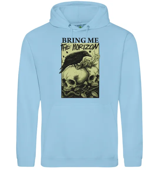 Женская толстовка (худи) Bring me the Horizon черепи Голубой фото