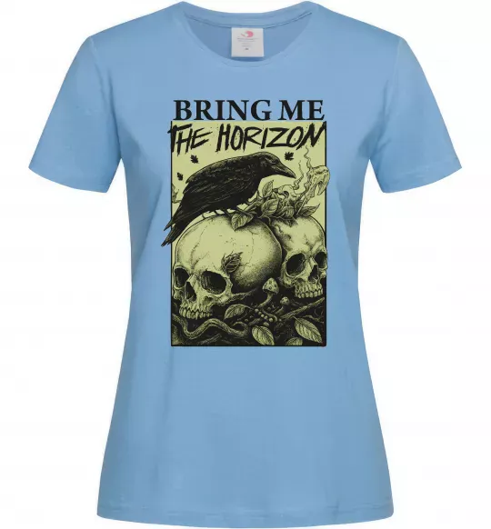 Жіноча футболка Bring me the Horizon черепи Блакитний фото