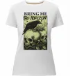 Жіноча преміум футболка Bring me the Horizon черепи Білий фото