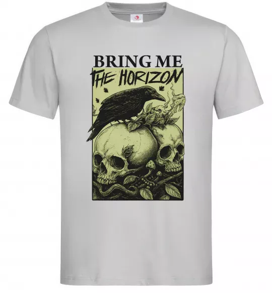 Чоловіча футболка Bring me the Horizon черепи Сірий фото