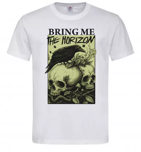 Чоловіча футболка Bring me the Horizon черепи Білий фото