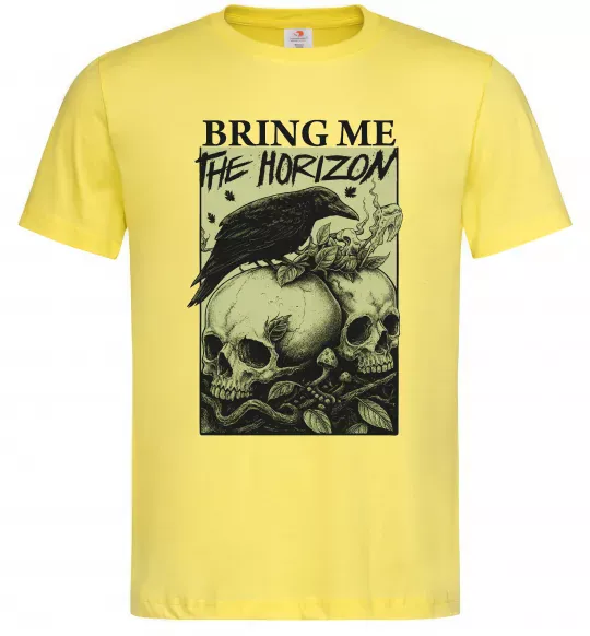Чоловіча футболка Bring me the Horizon черепи Лимонний фото