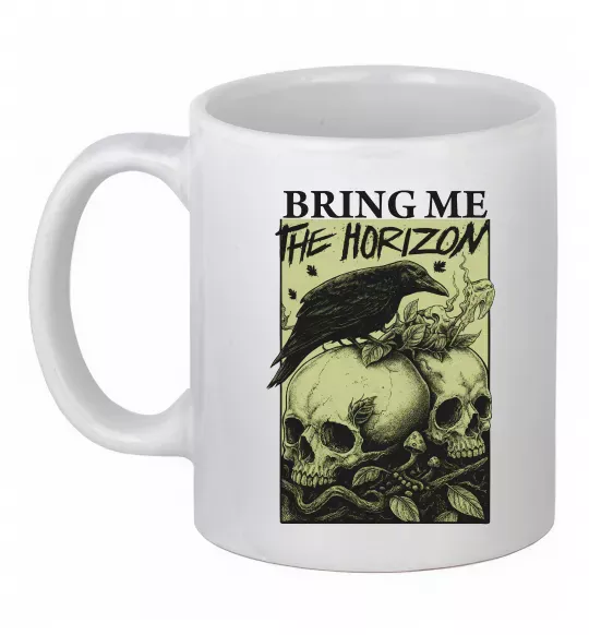 Чашка керамическая Bring me the Horizon черепи Белый фото