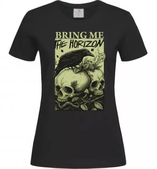 Жіноча футболка Bring me the Horizon черепи Чорний фото