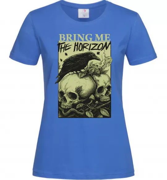Жіноча футболка Bring me the Horizon черепи Яскраво-синій фото