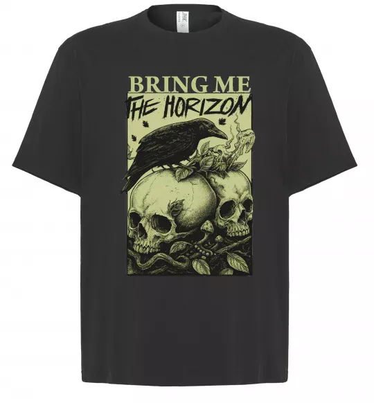 Футболка Оверсайз Bring me the Horizon черепи Черный фото