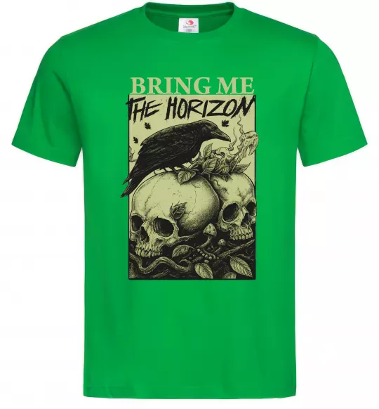 Чоловіча футболка Bring me the Horizon черепи Зелений фото