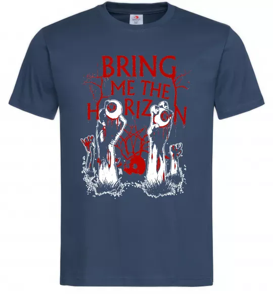 Мужская футболка Bring me the Horizon Eyes Темно-синий фото