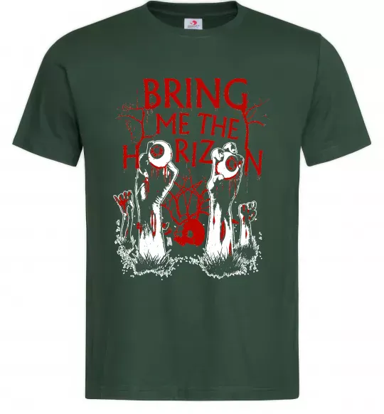 Мужская футболка Bring me the Horizon Eyes Темно-зеленый фото
