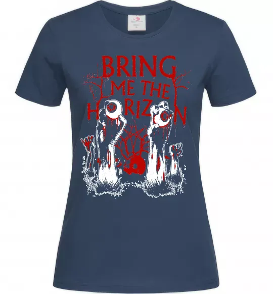 Жіноча футболка Bring me the Horizon Eyes Темно-синій фото