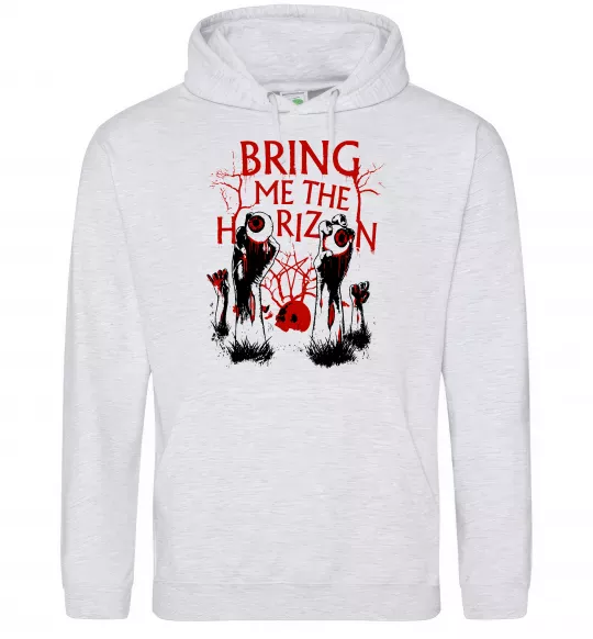 Женская толстовка (худи) Bring me the Horizon Eyes Серый меланж фото