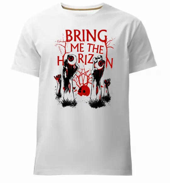 Чоловіча преміум футболка Bring me the Horizon Eyes Білий фото