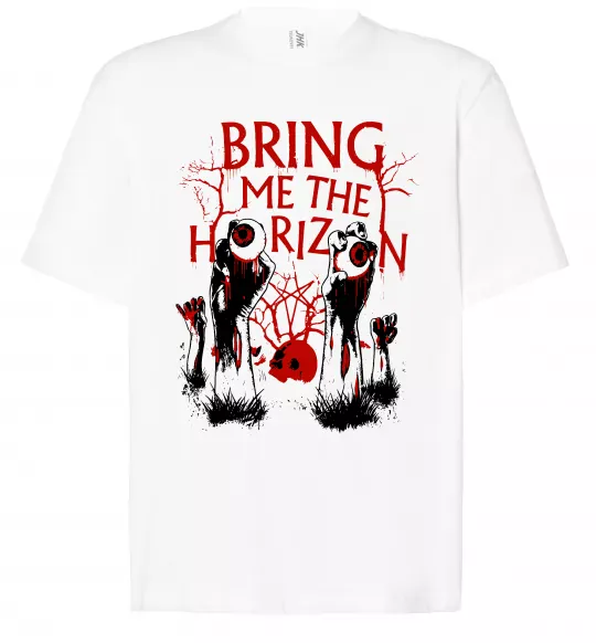 Футболка Оверсайз Bring me the Horizon Eyes Белый фото