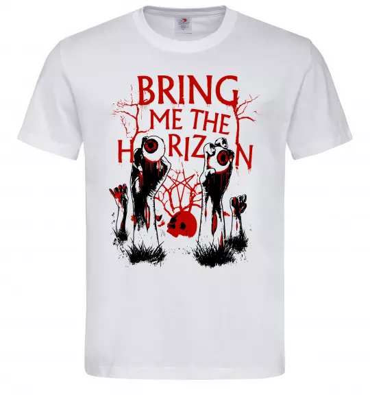 Мужская футболка Bring me the Horizon Eyes Белый фото