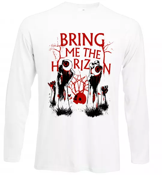Лонгслів Bring me the Horizon Eyes Білий фото