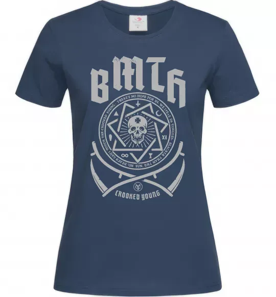 Жіноча футболка BMTH Crooked young Темно-синій фото