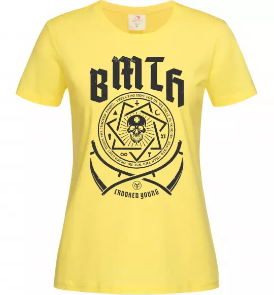 Жіноча футболка BMTH Crooked young Лимонний фото