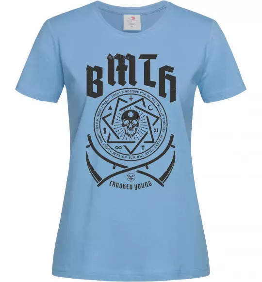 Жіноча футболка BMTH Crooked young Блакитний фото