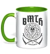 Чашка з кольоровою ручкою BMTH Crooked young Зелений фото