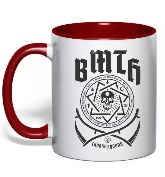 Чашка з кольоровою ручкою BMTH Crooked young Червоний фото