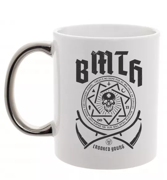 Чашка з кольоровою ручкою BMTH Crooked young Срібло фото