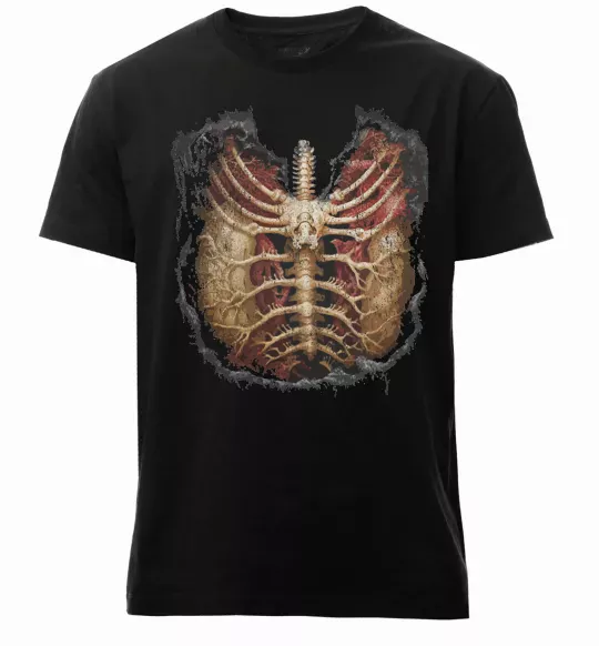 Чоловіча преміум футболка BMTH Ribcage Чорний фото