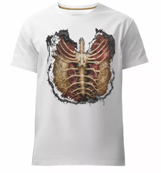 Чоловіча преміум футболка BMTH Ribcage Білий фото