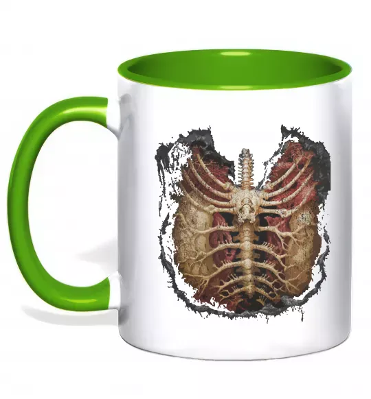 Чашка с цветной ручкой BMTH Ribcage Зеленый фото
