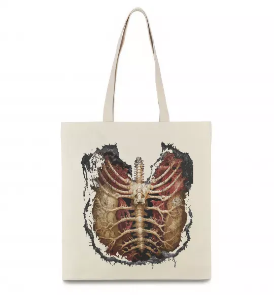 Еко-сумка BMTH Ribcage Бежевий фото