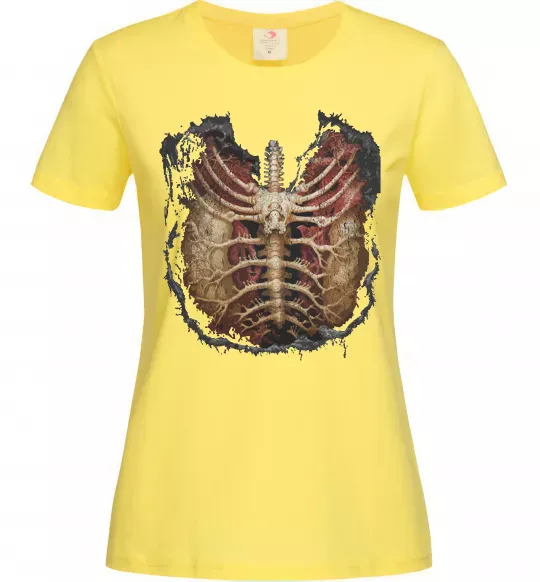 Жіноча футболка BMTH Ribcage Лимонний фото