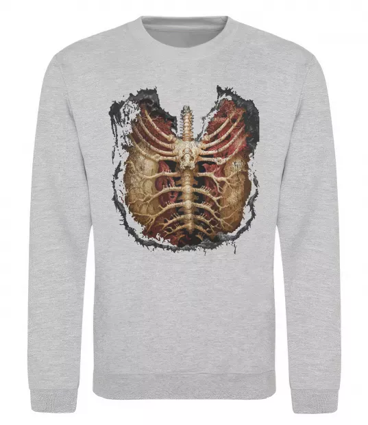 Свитшот BMTH Ribcage Серый меланж фото