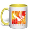 Чашка з кольоровою ручкою Imagine Dragons Mercury Сонячно жовтий фото