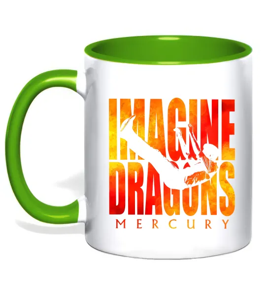 Чашка з кольоровою ручкою Imagine Dragons Mercury Лаймовий фото