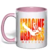 Чашка з кольоровою ручкою Imagine Dragons Mercury Ніжно рожевий фото