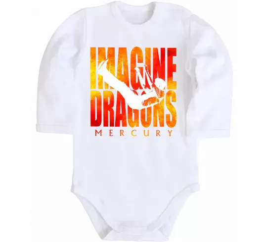 Дитячий бодік Imagine Dragons Mercury Білий фото