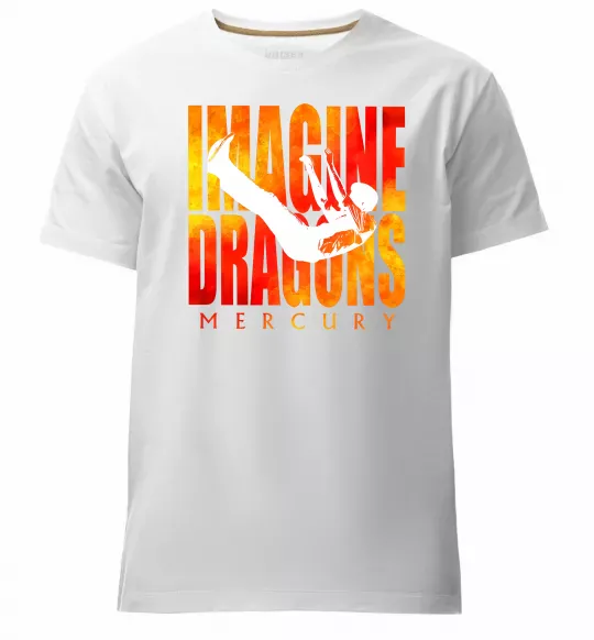Мужская премиум футболка Imagine Dragons Mercury Белый фото
