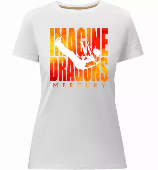 Женская премиум футболка Imagine Dragons Mercury Белый фото