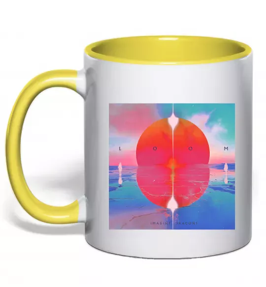 Чашка з кольоровою ручкою Imagine Dragons Loom Сонячно жовтий фото