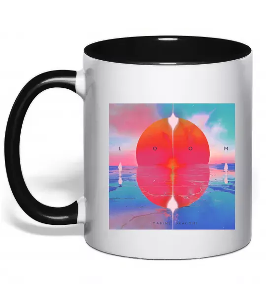 Чашка з кольоровою ручкою Imagine Dragons Loom Чорний фото