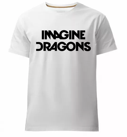 Мужская премиум футболка Imagine Dragons logo Белый фото